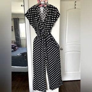 Polka Dots wide leg overall